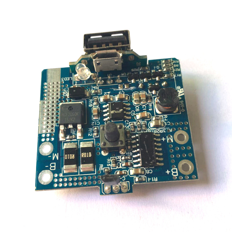 青海便携式果汁机单节3.7V线路板带温控 充电宝 蜂鸣器PCBA电路板开发